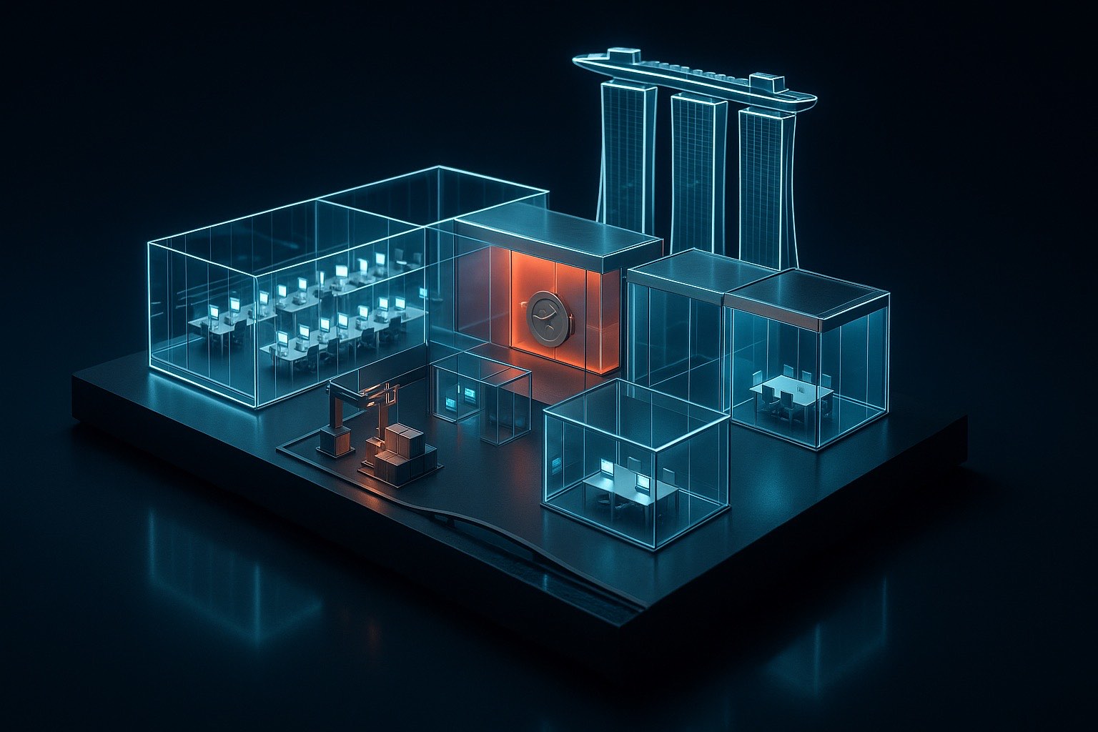The agentic company — an explorable model of an enterprise run with AI agents (SG)